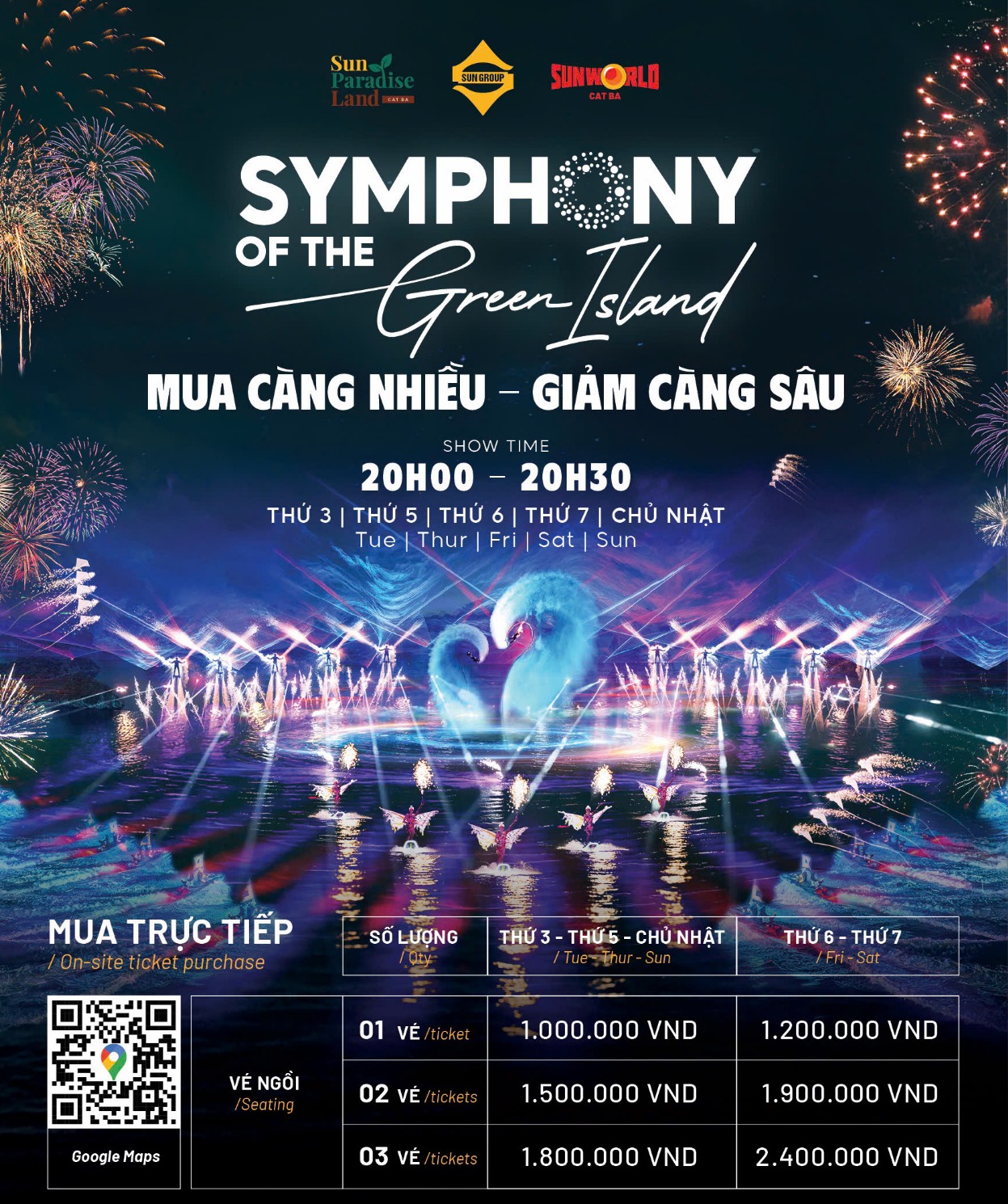 Lịch pháo hoa Cát Bà